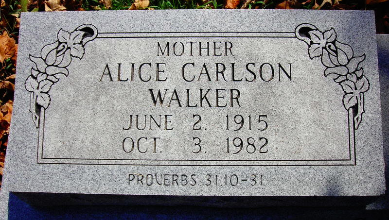 Alice Carlson tombstone